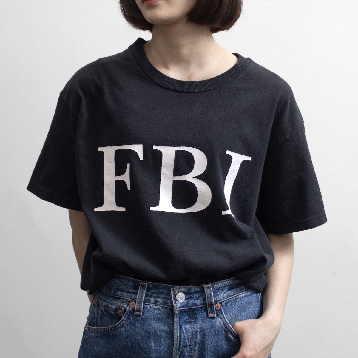 90's FBI VINTAGE 連邦捜査局 ビンテージ 両面 プリント 半袖