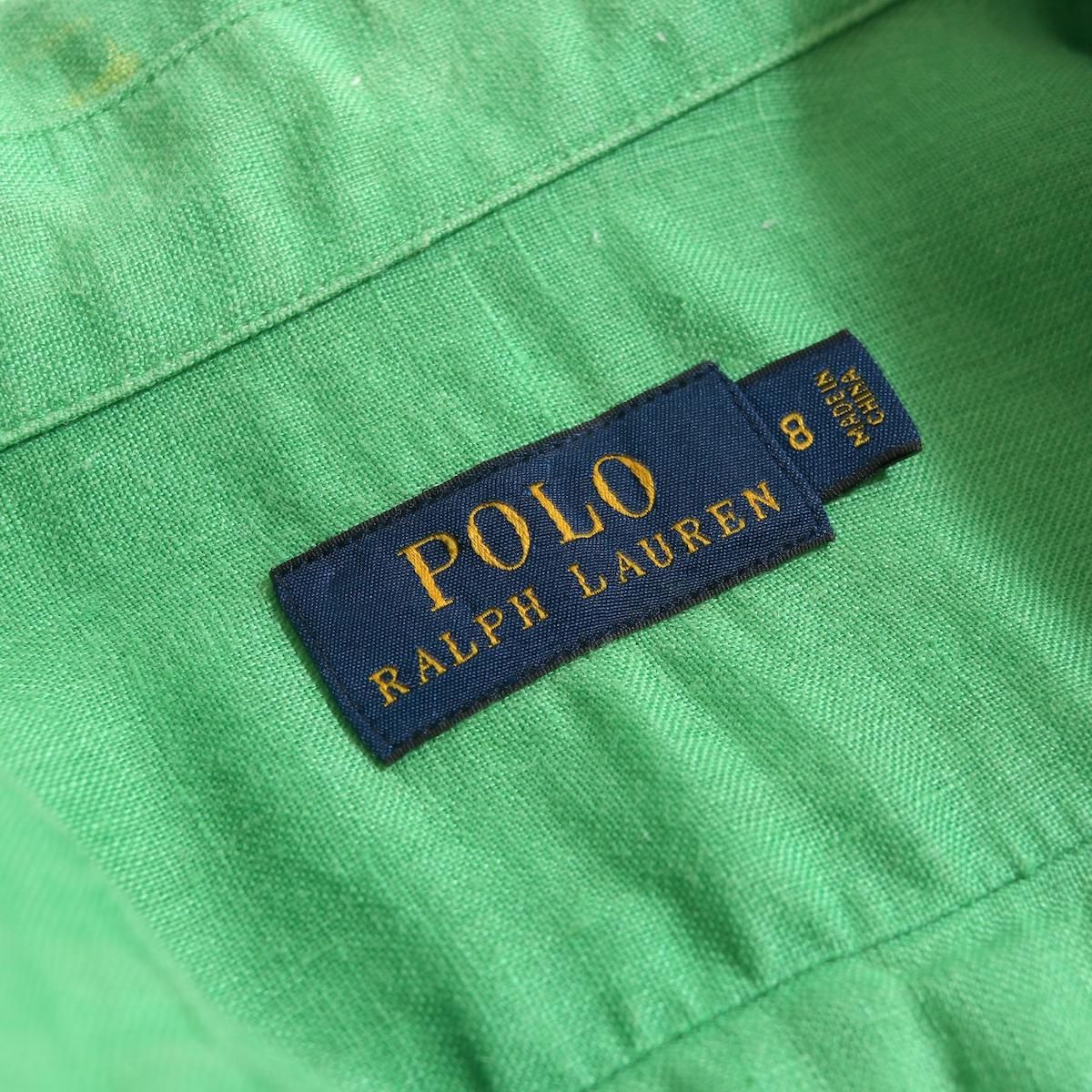 レディース] ラルフローレン リネンシャツ グリーン [Ralph