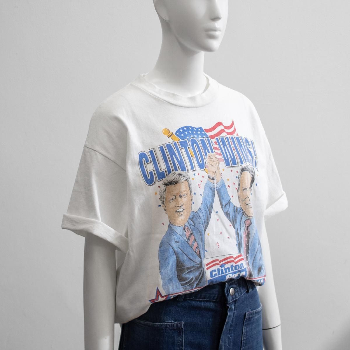 ドスペ風刺が炸裂90sクリントン大統領ピノキオTシャツUSA製ホワイトXL ドスペ風刺が炸裂90sクリントン大統領ピノキオTシャツUSA製
