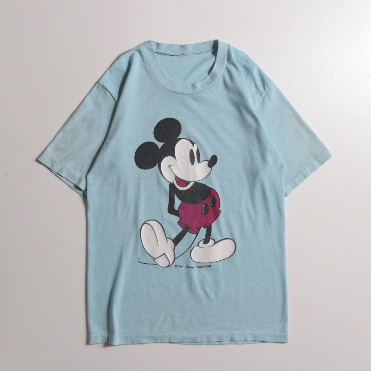 レディース] 1970s ヴィンテージ ミッキーマウス Tシャツ ライトブルー 