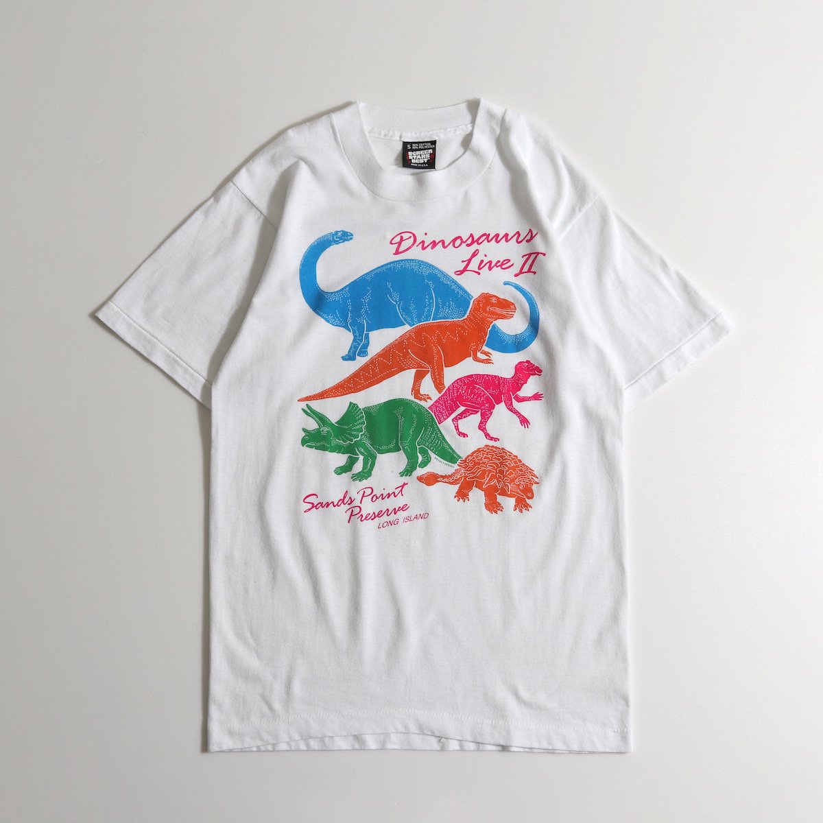 レディース] 1980s ヴィンテージ USA製 恐竜 Tシャツ ホワイト 6060-2