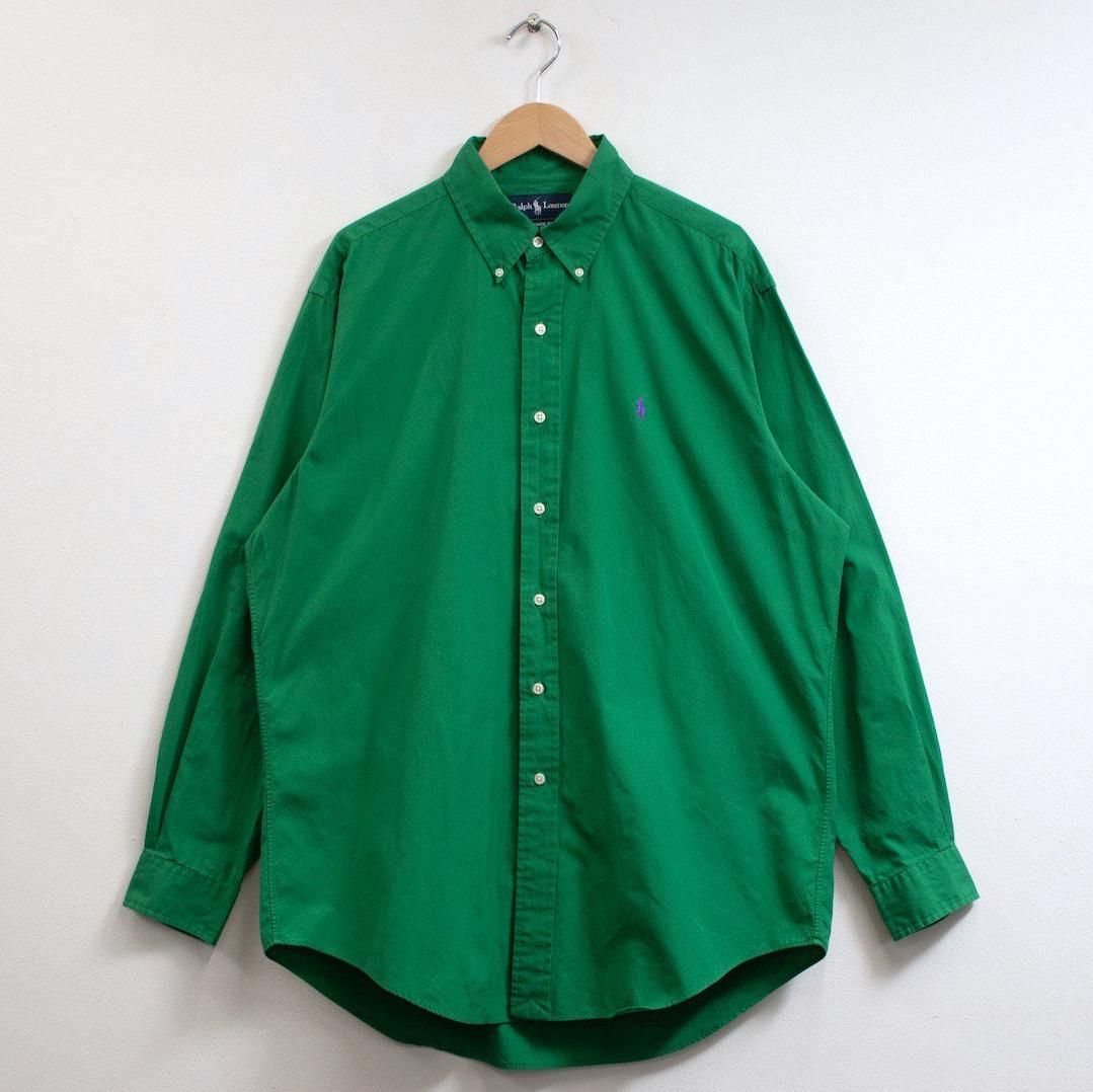 90年代 RALPH LAUREN ラルフローレン ボタンダウン 長袖シャツ