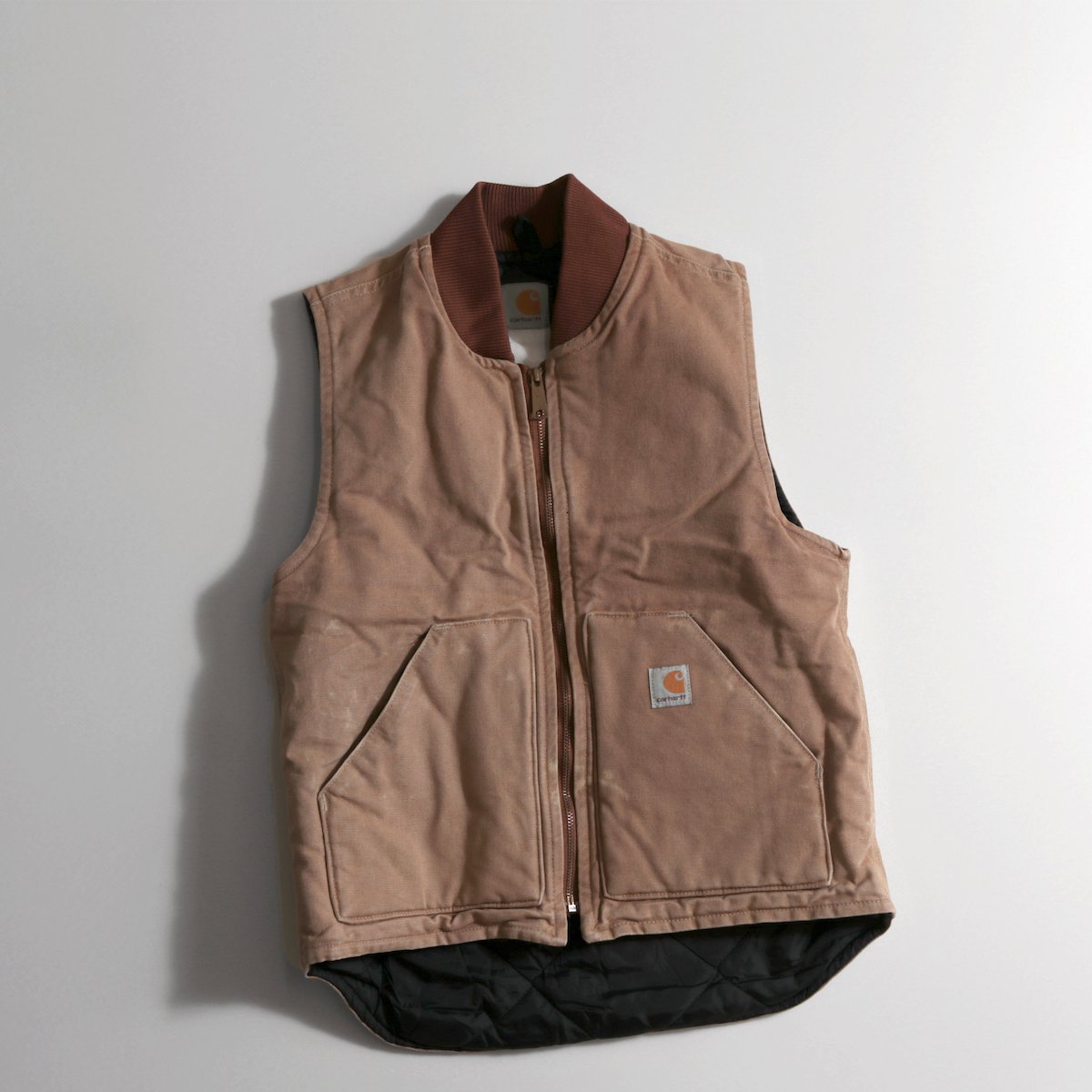 [レディース] ユーズド カーハート ダック ワークベスト ブラウン [Carhartt]