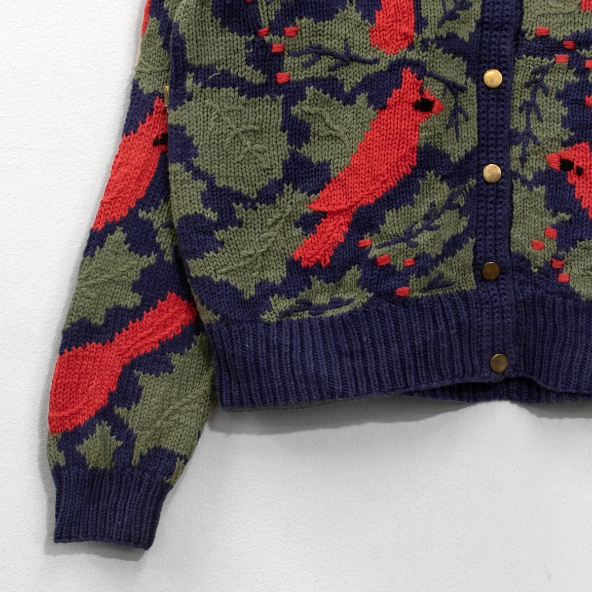 レディース] 1990s ヴィンテージ ORVIS 鳥柄 ニットカーディガン