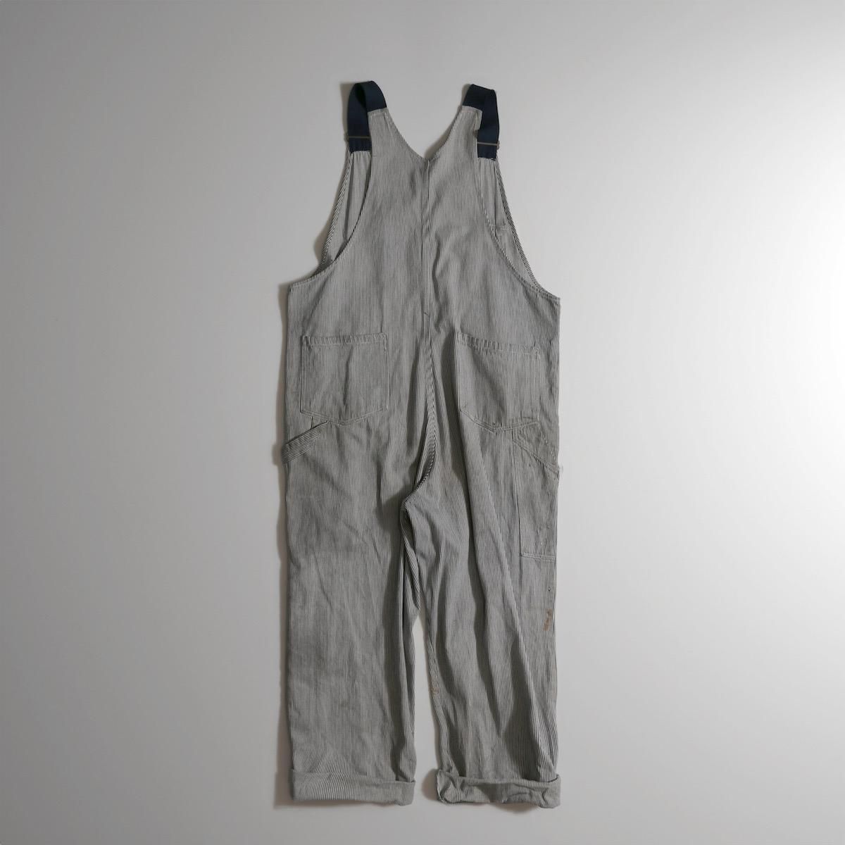 ヴィンテージ　ヒッコリーオーバーオール シアーズ SEARS Tri-blend Tradewear PERMA PREST ヒッコリー