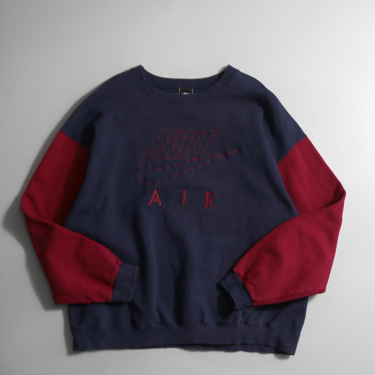 90s NIKEナイキ ビッグロゴ スウェット カスタム ホワイト M