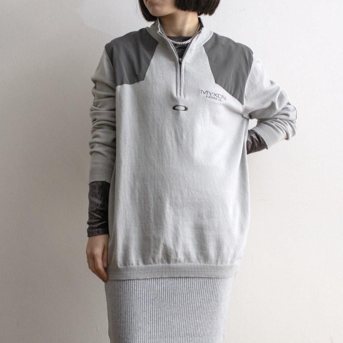 レディース] ユーズド オークリー ハーフジップ ハイゲージニット ロゴ