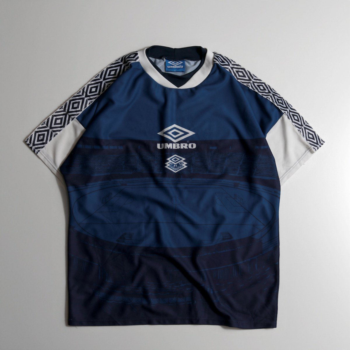 レディース] 1990s ヴィンテージ UMBRO ゲームシャツ ブルー サッカー 