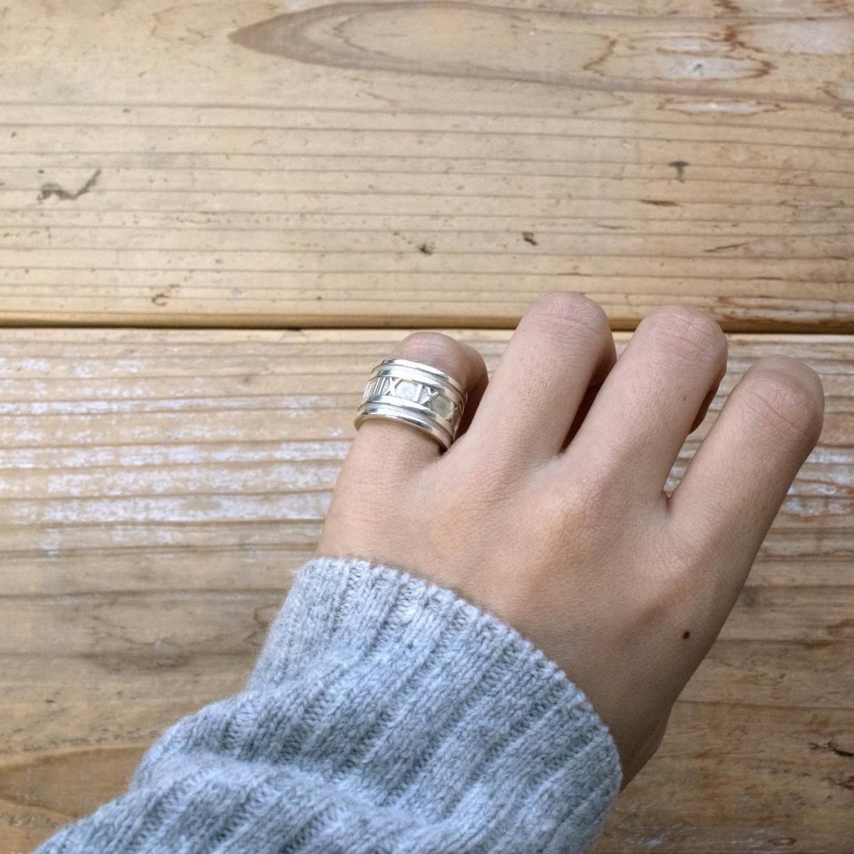 【最終値下げ】オールドティファニー　アトラスリング イタリア製1995年TIFFANY&CO.ヴィンテージティファニースターリング