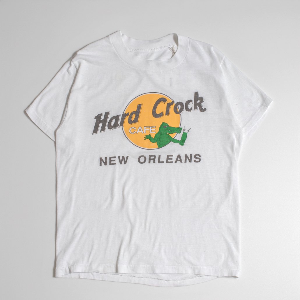 レディース] 1980s ヴィンテージ Hard Crock CAFE Tシャツ ハードロックカフェパロディ ホワイト 2360-15