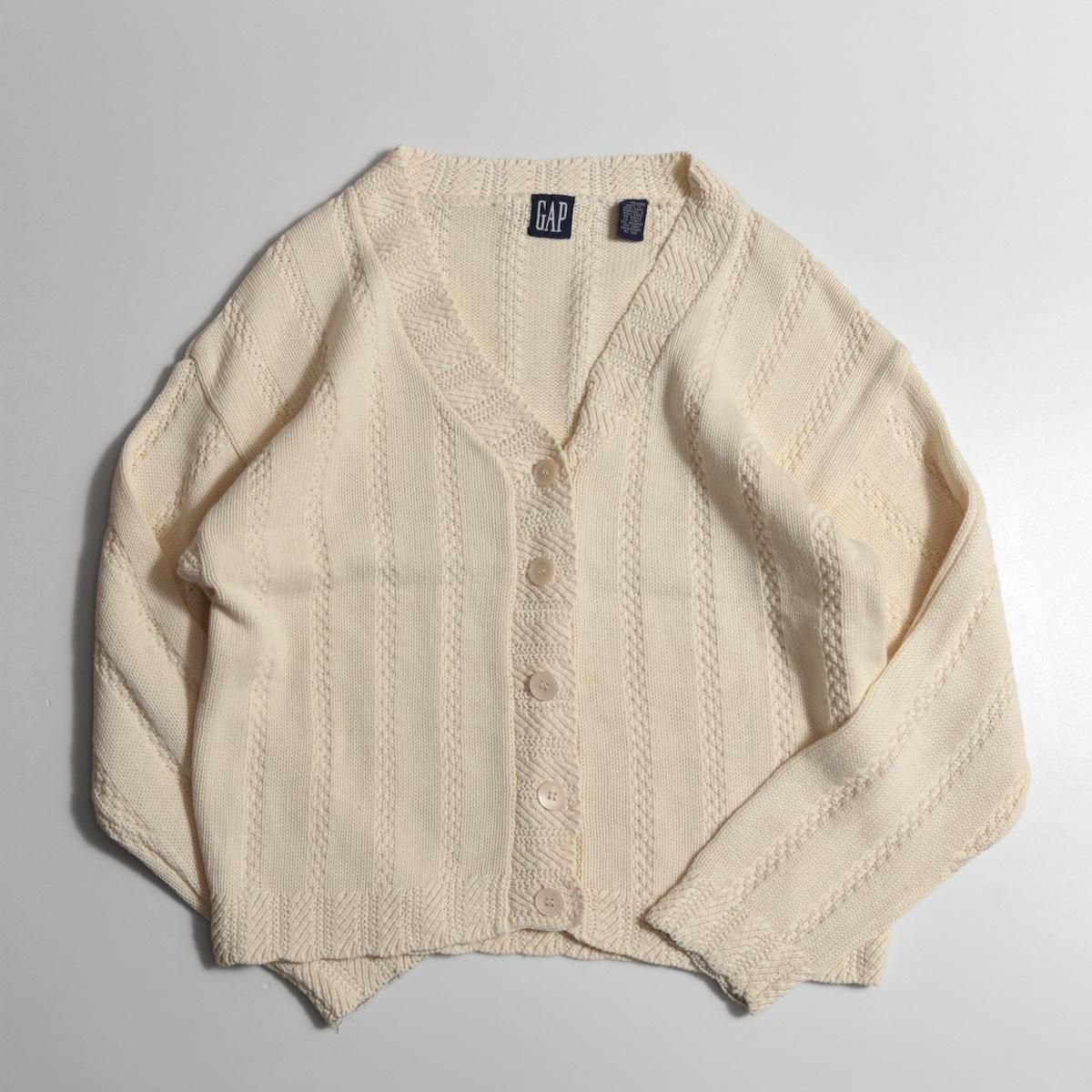 90s OLD GAP カーディガン コットン グリーン XL オールド