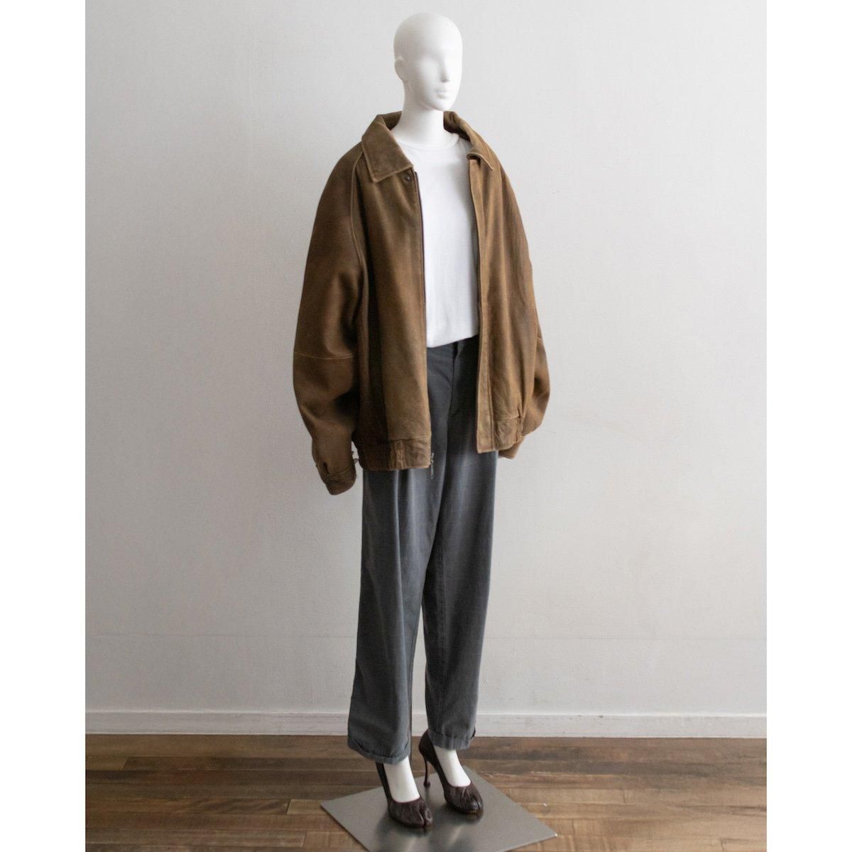 Columbia ダークブラウンレザージャケット Columbia 本革スポーツジャケット レザージャケット ブラウン L