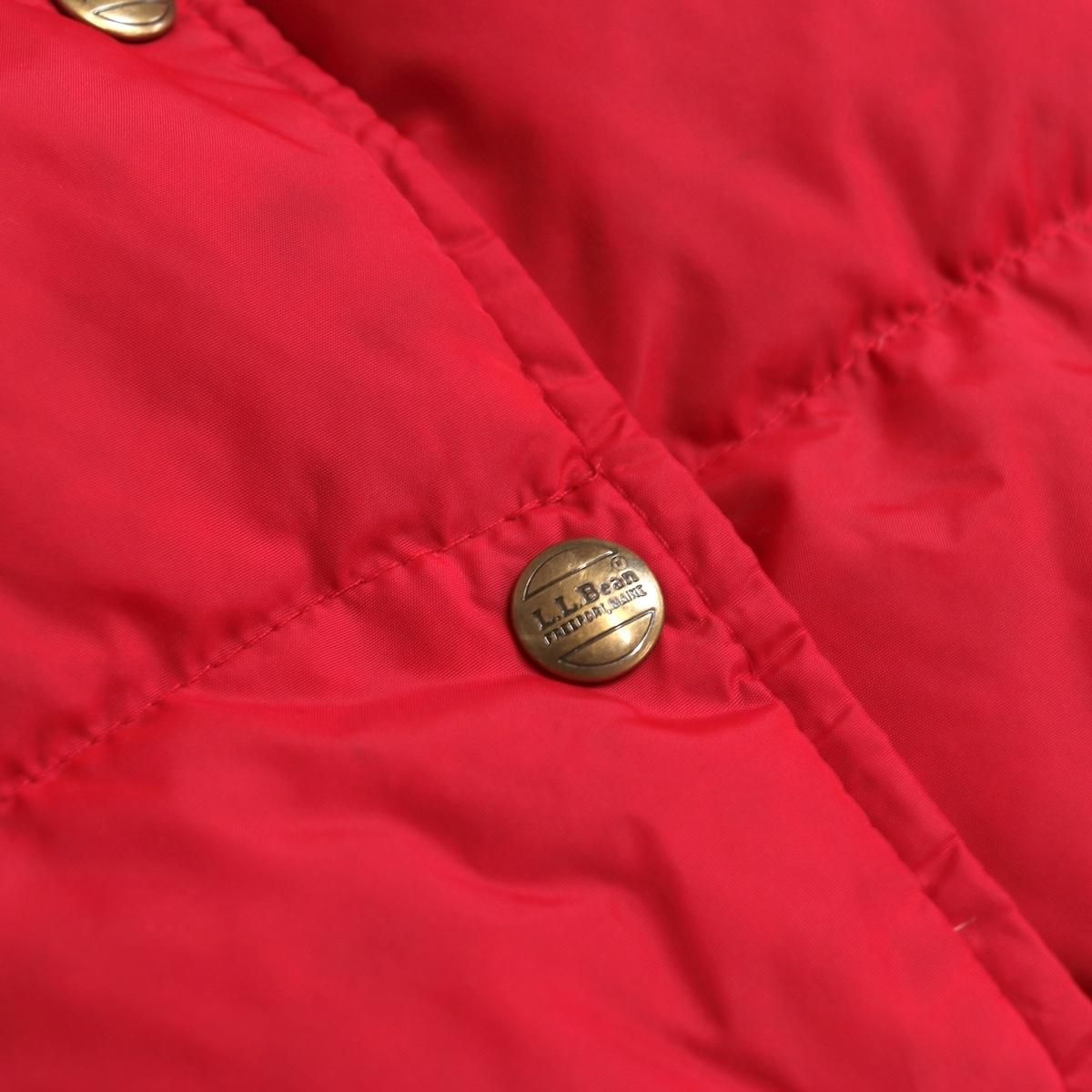LLBean 80's復刻 ダウンベスト レッド 80's～ L.L.BEAN 2ポケ ダウンベスト レッド 実寸(M位) | すべて