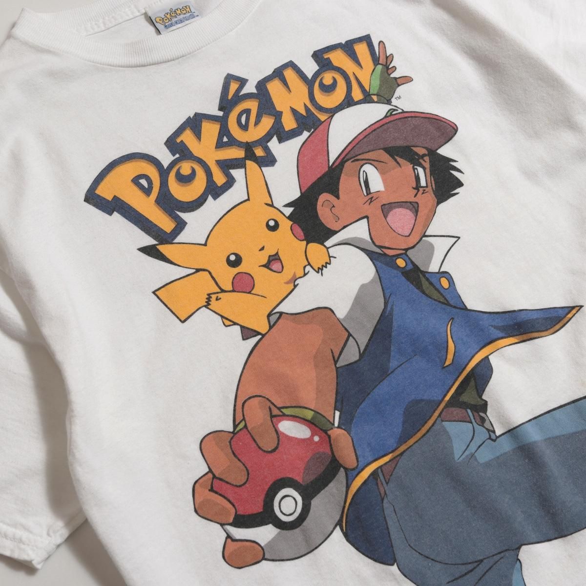 ポケモン半袖カットソー90sビンテージサトシLサイズ着用感XL相当