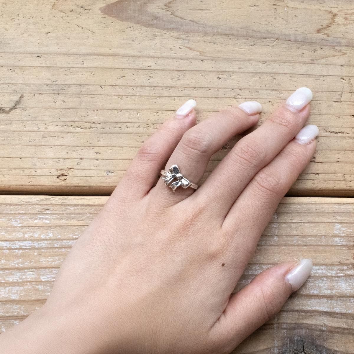 Tiffany オールドティファニー リボン コンビ リング シルバー925 Tiffany オールドティファニー リボン コンビ リング シルバー925