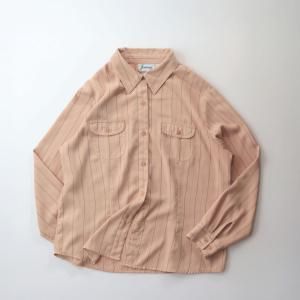 <img class='new_mark_img1' src='https://img.shop-pro.jp/img/new/icons5.gif' style='border:none;display:inline;margin:0px;padding:0px;width:auto;' />ユーズド ピンストライプシャツ ベージュ 6201-1