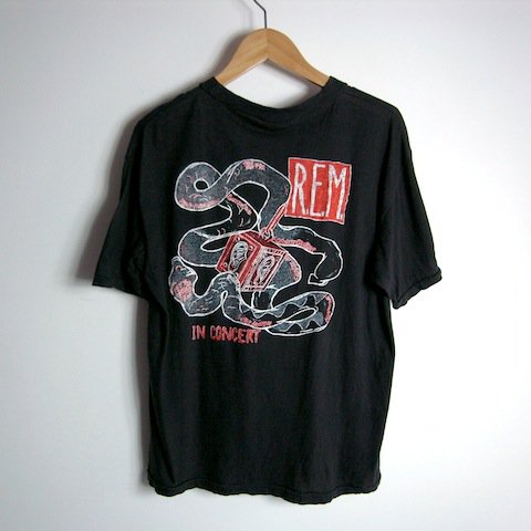 80's ヴィンテージ R.E.M. ロックTシャツ パキスタン製 メール便可 