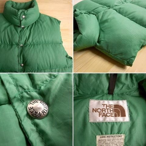 70's 茶タグ ヴィンテージ ノースフェイス ダウンベスト グリーン [THE NORTH FACE] - レディース 渋谷古着屋 通販