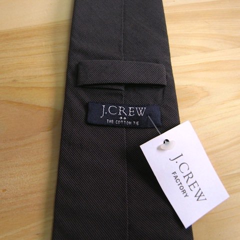 新品] Jクルー ネクタイ チャコールグレー 無地 [J.Crew] - レディース