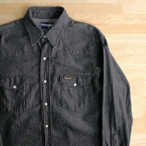 USA製 ～90's オールド ラングラーブラックデニム ウエスタンシャツ
