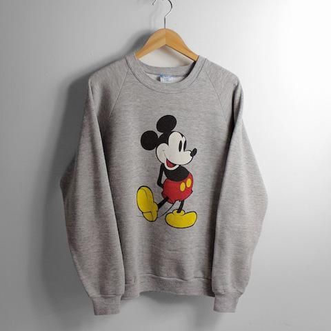 disneyCASUALS80s Mickey スウェット 霜降りグレー vintage 【DM76