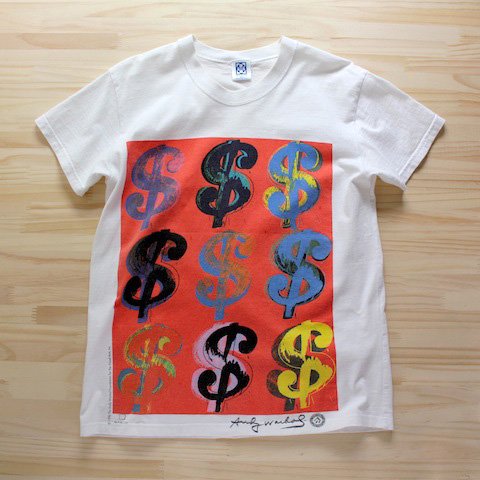 90's USA製 アンディーウォーホル ドルプリント Tシャツ オフシャル