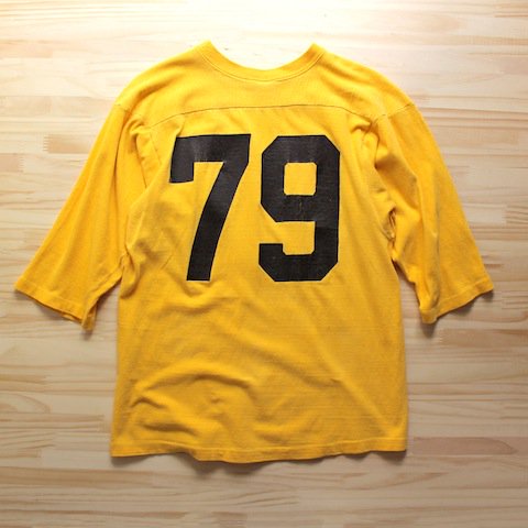 【国内在庫】 チャンピオンビンテージフットボールカレッジTシャツバータグXL70sナンバリング Tシャツ/カットソー(半袖/袖なし)