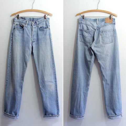 70's～ リーバイス 501 66後期 赤耳 アイスブルー [Levi's