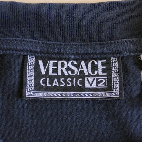 90's ベルサーチ クラシック V2 ロゴプリント ロングTシャツ [VERSACE CLASSIC V2] - レディース 渋谷古着屋