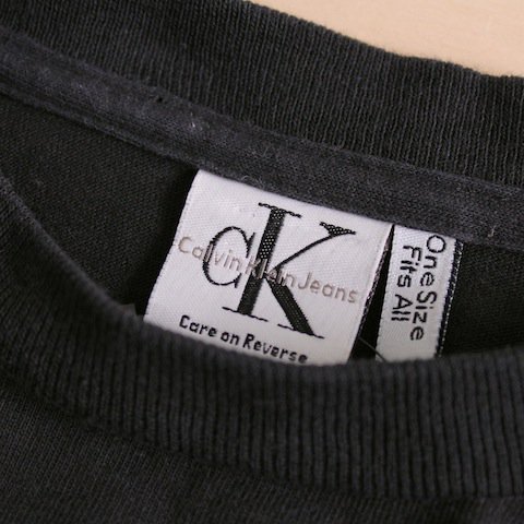 レディース] 90's USA製 カルバンクライン ショート丈 ロゴTシャツ 