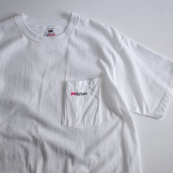 90's USA製 マルボロ ポケットTシャツ カウボーイプリント [Marlboro