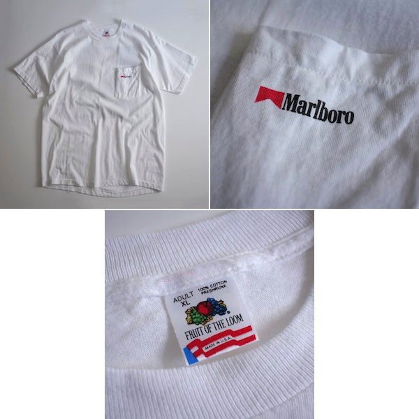 90's USA製 マルボロ ポケットTシャツ カウボーイプリント [Marlboro ...