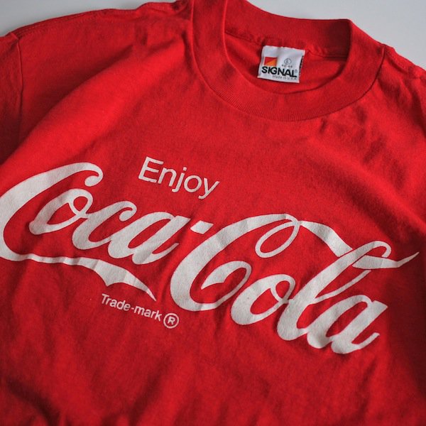 80's USA製 コカコーラ ロゴTシャツ イベント シグナルボディ [Coca 