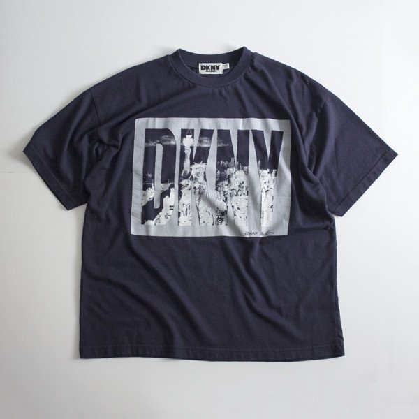 90's DKNY ロゴプリントTシャツ ネイビー フォトプリント - レディース 渋谷古着屋 通販 mericca Webストア