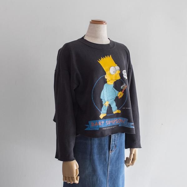 レディース] 90's USA製 シンプソンズ ショート丈 スウェット