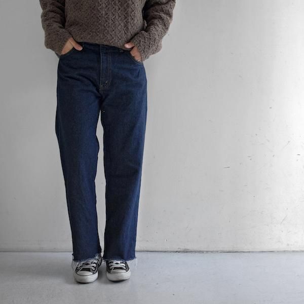 レディース] 80's USA製 リーバイス 517 デニムパンツ 濃紺 裾