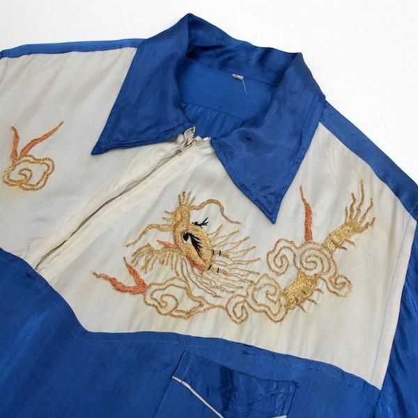 レディース] ~50's ヴィンテージ スカシャツ 刺繍 龍 スーベニア
