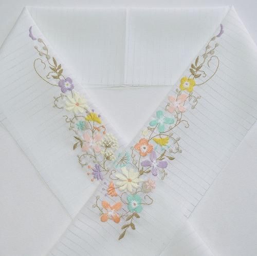 プリティガーデン・絽 - 刺繍半襟 ひめ吉