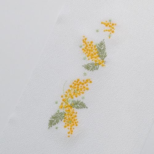 刺繍半衿・ミモザ2020ナチュラル | 富士商会