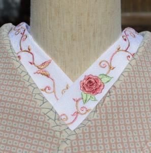 薔薇とツタ - 刺繍半襟 ひめ吉