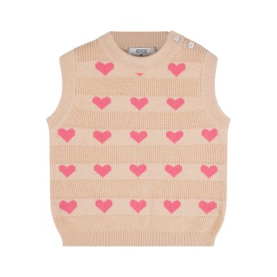 50%off AW23 Repose.AMS MINIKIN knit spencer - soft pink hearts 