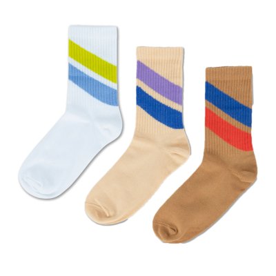 <img class='new_mark_img1' src='https://img.shop-pro.jp/img/new/icons14.gif' style='border:none;display:inline;margin:0px;padding:0px;width:auto;' />SS24 Repose.AMS sporty socks 3 pack - 3 pack stripe
