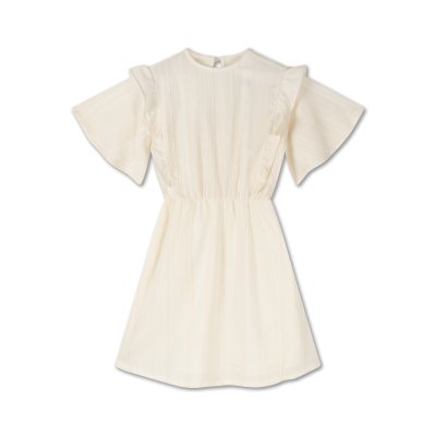 <img class='new_mark_img1' src='https://img.shop-pro.jp/img/new/icons14.gif' style='border:none;display:inline;margin:0px;padding:0px;width:auto;' />SS24 Repose.AMS ruffle dress - fancy sand white stripe
