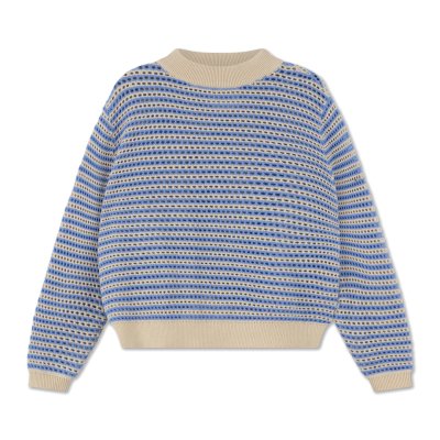 <img class='new_mark_img1' src='https://img.shop-pro.jp/img/new/icons14.gif' style='border:none;display:inline;margin:0px;padding:0px;width:auto;' />SS24 Repose.AMS pretty knit sweater - lavender shade stripe