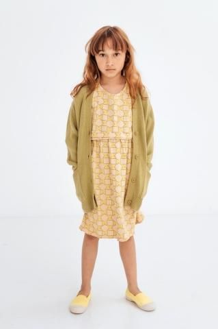 50%off SS24 Repose.AMS knit grandpa cardigan - leek green