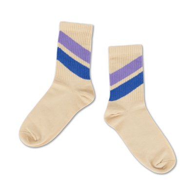 <img class='new_mark_img1' src='https://img.shop-pro.jp/img/new/icons14.gif' style='border:none;display:inline;margin:0px;padding:0px;width:auto;' />SS24 Repose.AMS sporty socks - diagonal sand stripe