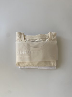 <img class='new_mark_img1' src='https://img.shop-pro.jp/img/new/icons14.gif' style='border:none;display:inline;margin:0px;padding:0px;width:auto;' />SS24 Aiayu Short sleeve two pack - White & Undyed

