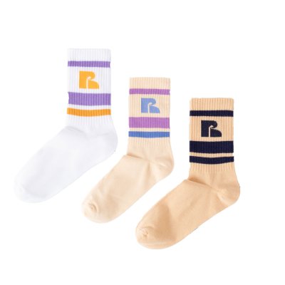 <img class='new_mark_img1' src='https://img.shop-pro.jp/img/new/icons14.gif' style='border:none;display:inline;margin:0px;padding:0px;width:auto;' />AW24 Repose.AMS sporty socks 3 pack - 3 pack logo