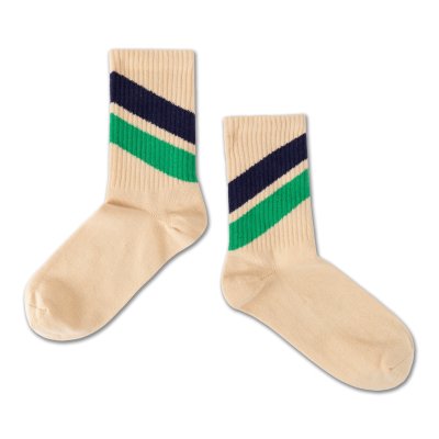 <img class='new_mark_img1' src='https://img.shop-pro.jp/img/new/icons14.gif' style='border:none;display:inline;margin:0px;padding:0px;width:auto;' />AW24 Repose.AMS sporty socks - sand stripe