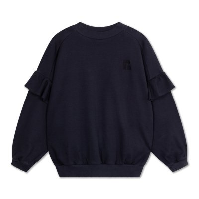<img class='new_mark_img1' src='https://img.shop-pro.jp/img/new/icons14.gif' style='border:none;display:inline;margin:0px;padding:0px;width:auto;' />AW24 Repose.AMS ruffle sweater short - deep dark blue